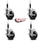 Service Caster 4'' Phenolic Swivel 3/4'' Expanding Stem Caster Set with Brake, 4PK SCC-EX20S414-PHS-TLB-34-4 - alternate 4